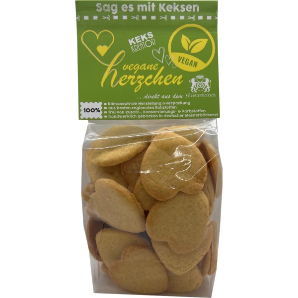 Kaffeekekse - Vegane Herzchen 200g (Mandel-Karamell)